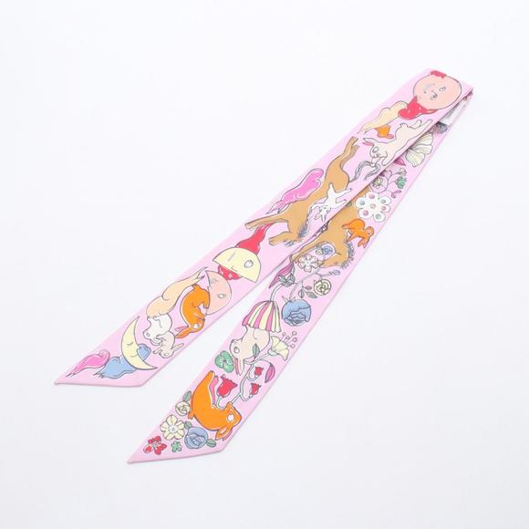 HERMES Authentic Pink Silk Scarf - Picture 4 of 4